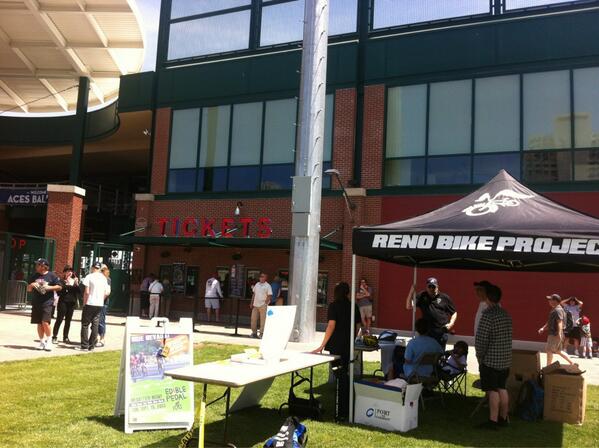 TMBA is at the <a href="/Aceball/">Aceball Fans</a> stadium promoting bike to work week! Come get a discount ticket if you ride yo bike!