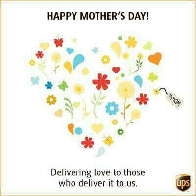 UPS's tweet photo. #RETWEET to help us spread the love to mothers everywhere today. Happy Mother's Day! http://t.co/waTKxsenfj