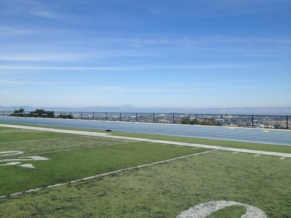 View from San Mateo college football field.