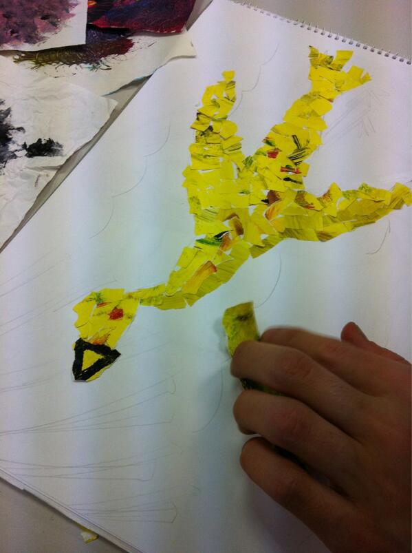 rellypops's tweet photo. Layering colour to generate patterns to represent form in  #visarts13 http://t.co/Vbiz9xMMl9