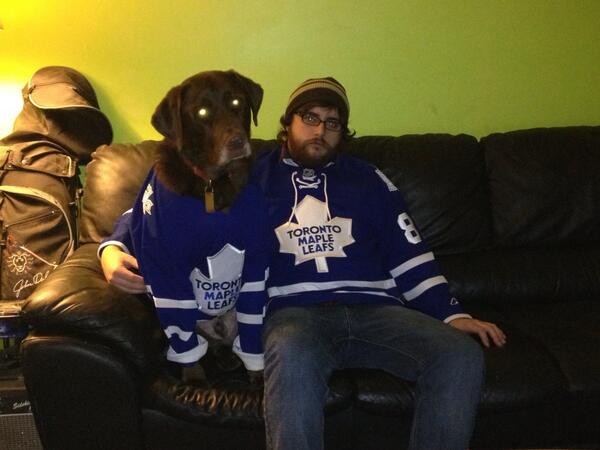 Got_My_Grade10's tweet photo. Me and my boy. Go Leafs Go! http://t.co/HGwPu55BJz