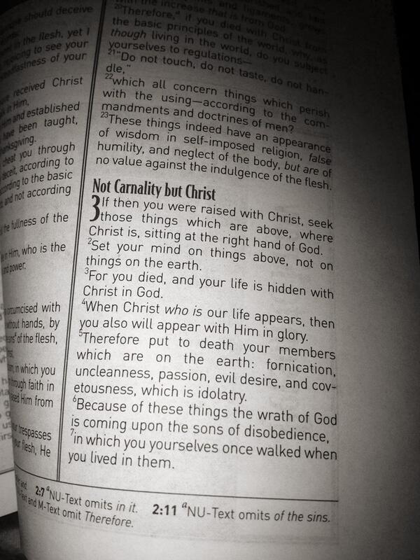 TeensPreach's tweet photo. Colossians http://t.co/VxR9GNMRc2