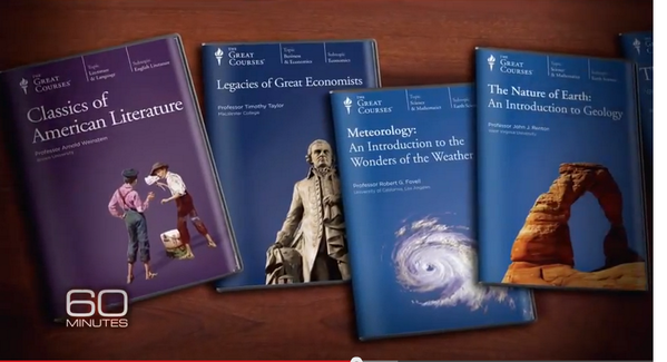 빌 게이츠는 지금도 공부를 열심히 한다. 그의 사무실에 있는 개인적인 호기심에서 듣는 강의DVD들. Great Courses.