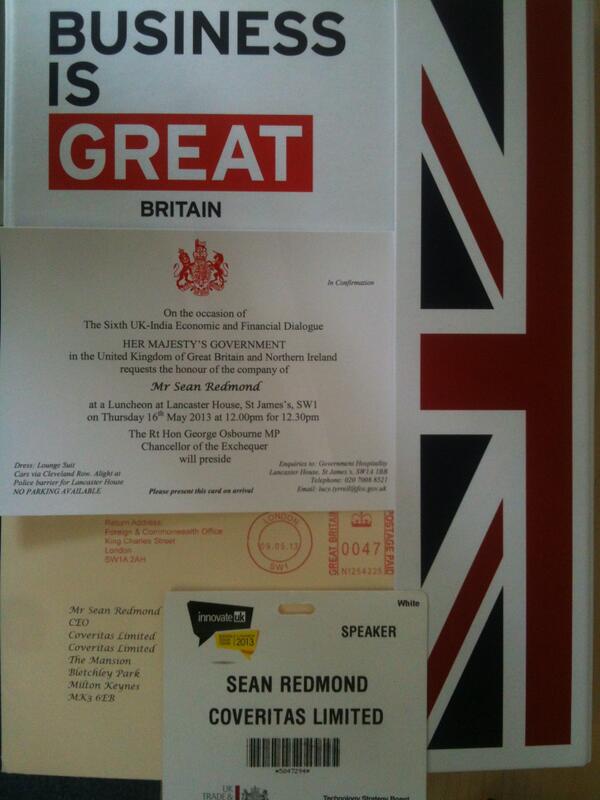 TheWebMission's tweet image. Congrats! RT @coveritas: Coveritas getting noticed in Govmnt circles. This arrived at our Bletchley Park office today