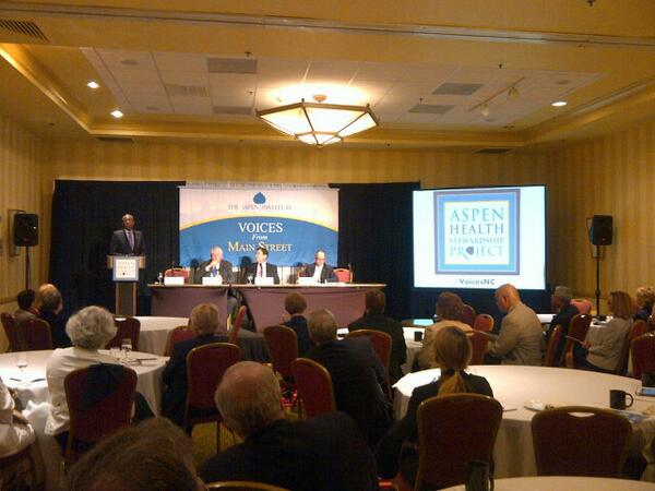 AIHealthSociety's tweet photo. #VoicesNC event with @Ron_Christie, Rep David Price, Fmr Sec Cansler and Louis Belo http://t.co/KXbCsywF43