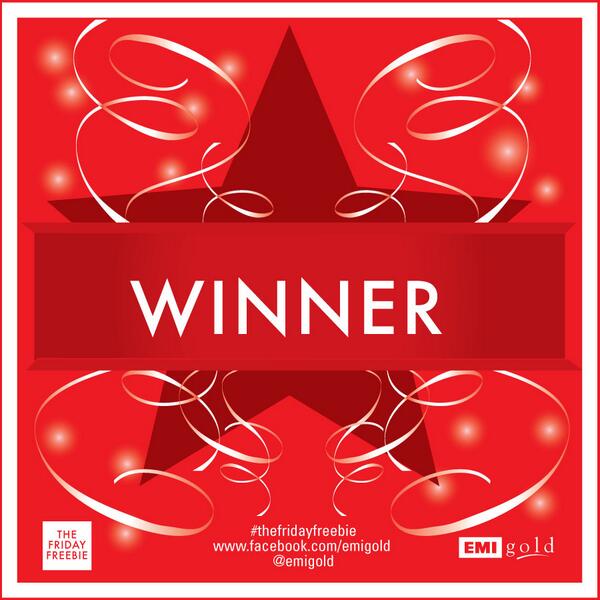 EMI_Gold's tweet photo. Congratulations to Brita Bevis! The winner of #TheFridayFreebie #Competition http://t.co/Hn29jUlYsi