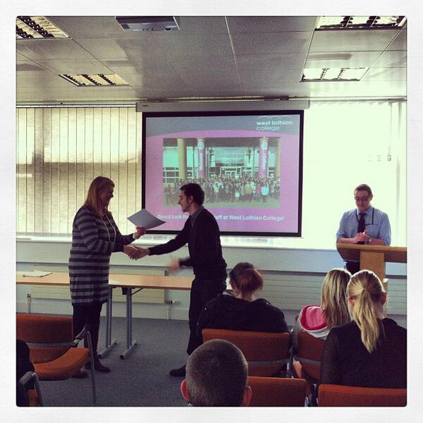 BusCentre's tweet image. Ways to Work leavers ceremony presentation pic!