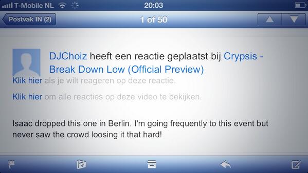 djisaac's tweet photo. “@Crypsis: Hoppa! Good job! 🔊😃 @djisaac http://t.co/ZR6kt8a8xQ” 

This track went off!! My favourite tune atm!