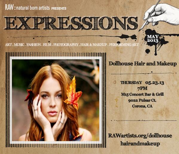 RiversideRAW's tweet photo. Hair &amp; Make up show by Dollhouse! Don't miss it! May 23rd @m15concerts #RAWartists http://t.co/zyxzLtwhvP