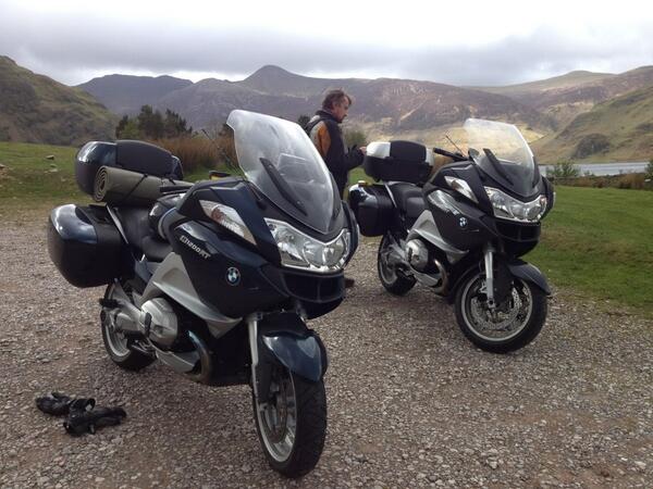 Bikes loaded and ready to leave AM; the only 5 minutes when it wasn't raining. Didn't care. Best place in world