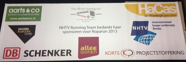 NHTVROPARUN's tweet photo. De finish vlag is binnen! Dank aan alle sponsoren die onze Roparun mede mogelijk maken #RRTeam277 #AfLBreda @NHTV http://t.co/y6bcnwegWK