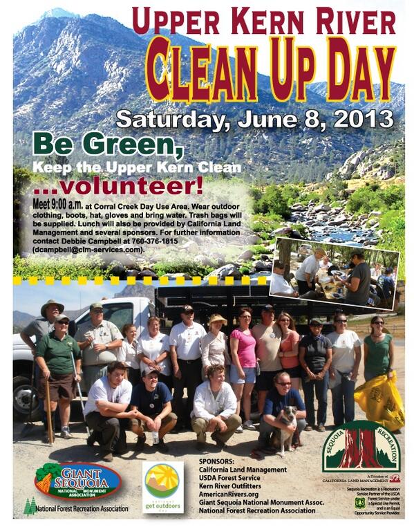 CALandMgt's tweet photo. We hope our Annual Spring Clean for Upper Kern River is just as successful as the one for Bass Lake! Join us June 8th http://t.co/j51V8gPOug