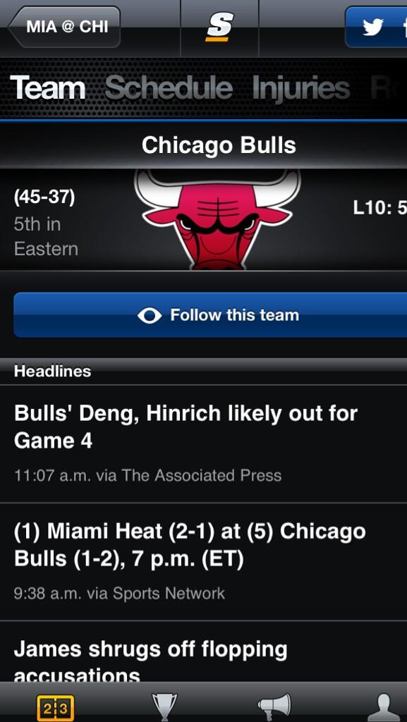 hanono12's tweet photo. #theScoreiPadMini
GO BULLS in The NBA  playoffs @theScore http://t.co/oIAbVCZMCO