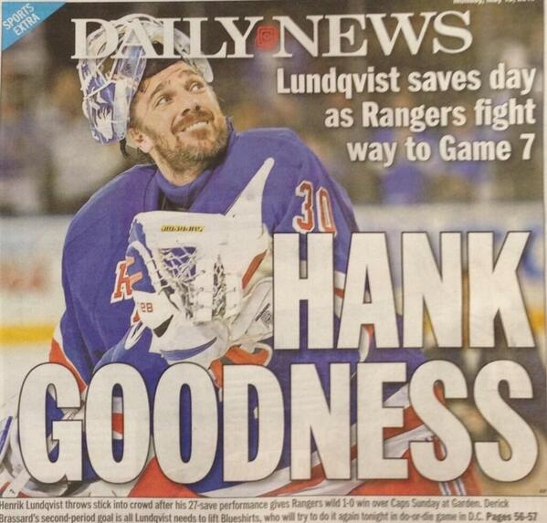 espennormann's tweet photo. Sjekk denne baksiden på NY Daily News. HANK GOODNESS!
#NYRBelieve http://t.co/jNVRg0j3gY