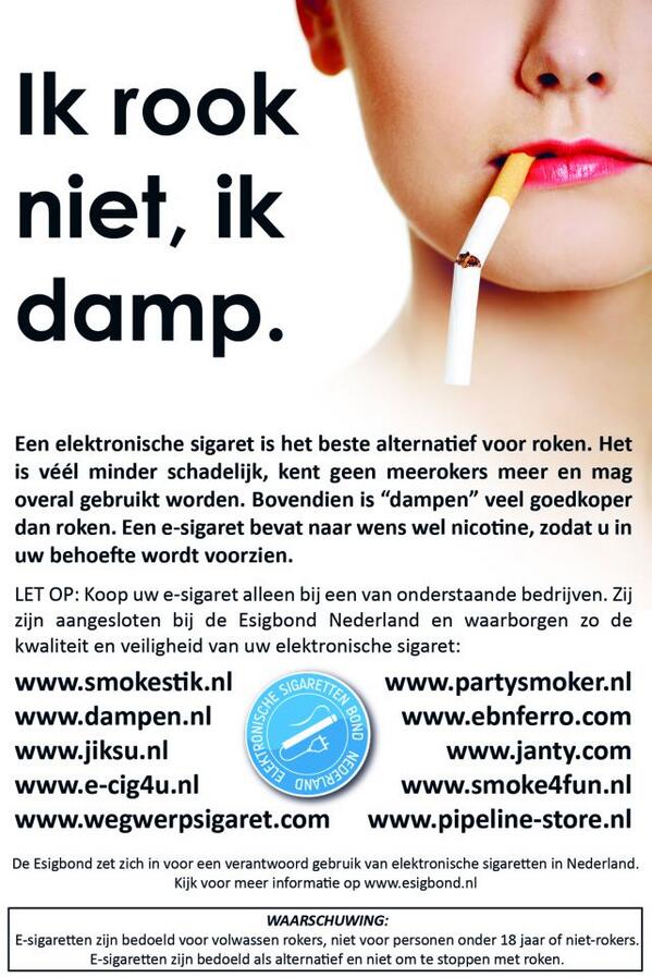 Omdat ik zelf ook al bijna 3 maanden niet meer rook maar damp #esigaret