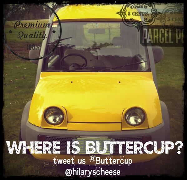 Buttercup is back from Winter Hibernation! Stay tuned for tweets about events, markets and more! @hilaryscheese