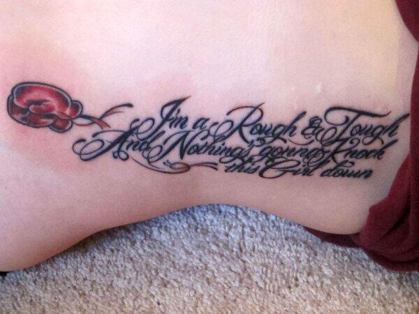 nodoubt's tweet photo. "I'm a rough and tough. Nothing's gonna knock this girl down." @JennySprunk #NDINK http://t.co/h7F0eLgYV7