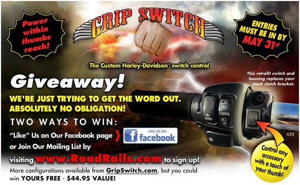 ReadingDesigns's tweet image. We're giving away a GRIP SWITCH! Enter - Like our page on Facebook or join our mailing list. bit.ly/16In0qJ