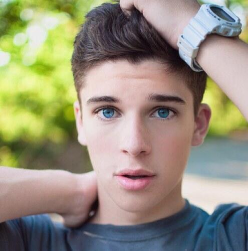 Cute Guy With Brown Hair And Blue Eyes
