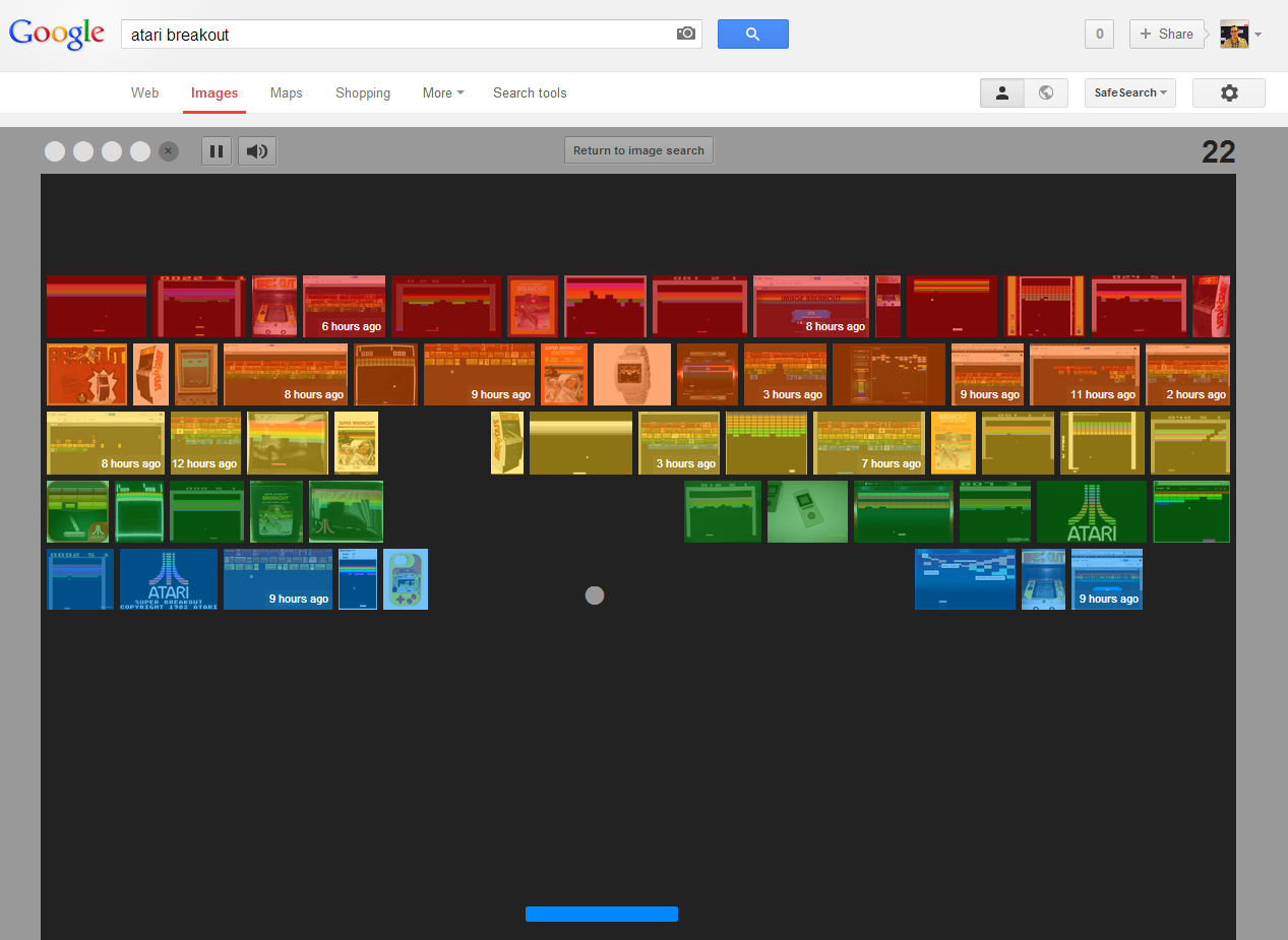 The Coding Love 👨‍💻 on Twitter: "New Google Easter egg: play Breakout in  Google Images! ;-) http://t.co/NtOF3UZdXX http://t.co/JqIvPykUOz" / Twitter