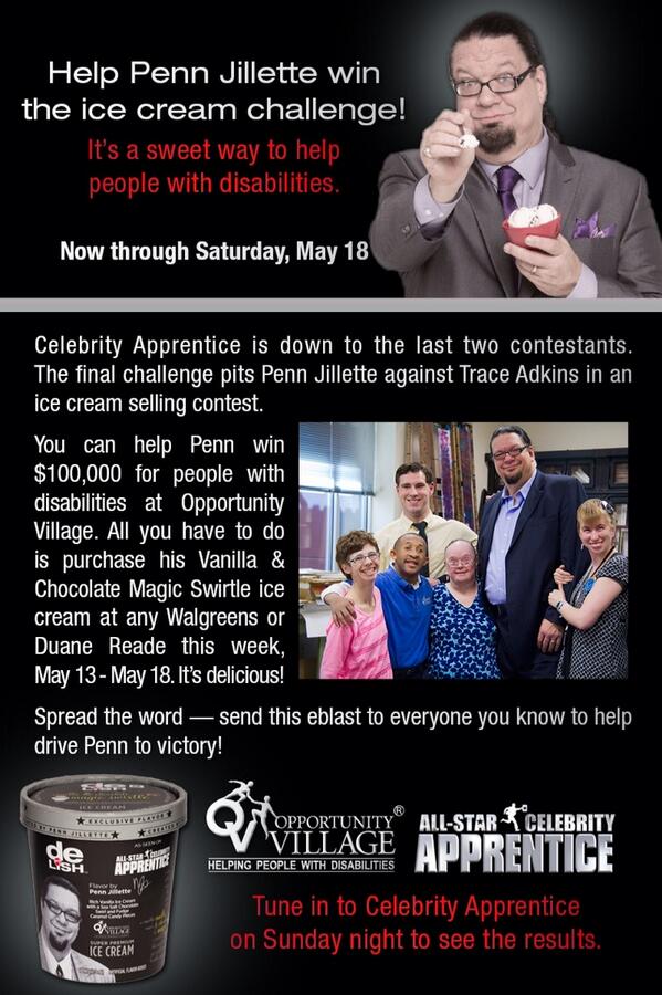 pennjillette's tweet photo. If you haven't, there's about 3 hours left. Please RETWEET me to win as #CelebApprenticeMVP. http://t.co/zOzYJd5Cr4