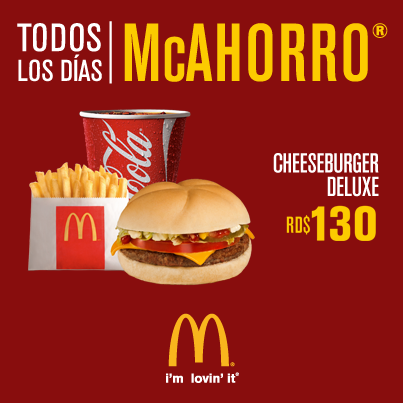McDonalds_RD's tweet image. HMMM delicioso #CHESSEBURGER #McAhorro Para almorzar hoy