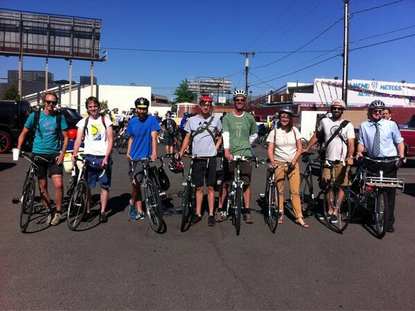 The crew! In support of #biketoworkweek! Thanks for riding everyone!