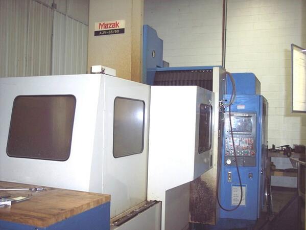 ChampionMach's tweet photo. 1989 MAZAK AJV-35/60 CNC, Mazatrol M-32, 59.31.20”, 3150 RPM, Cat 50, 35HP, 30 Tool Side Mount, ATLM, Chip http://t.co/xHU4FST2y3