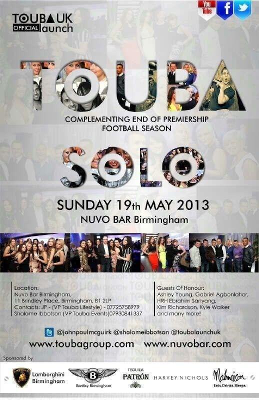 SomebodyOnABike's tweet photo. Introducing You To A Lifestyle You Going To Love Forever @ToubaLaunchUK @ToubaEvent SOLO 19/05/13 @Nuvo_ http://t.co/yaUk0Acpmr