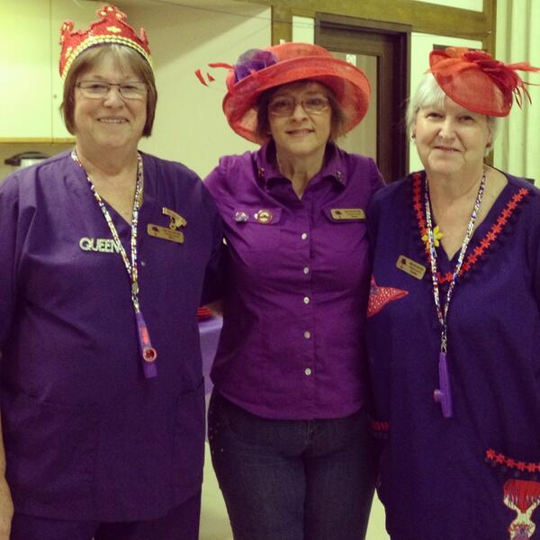 sunshinekjs's tweet image. Officially a Red Hat sister now that I&apos;m 50... My Queen and Duchess