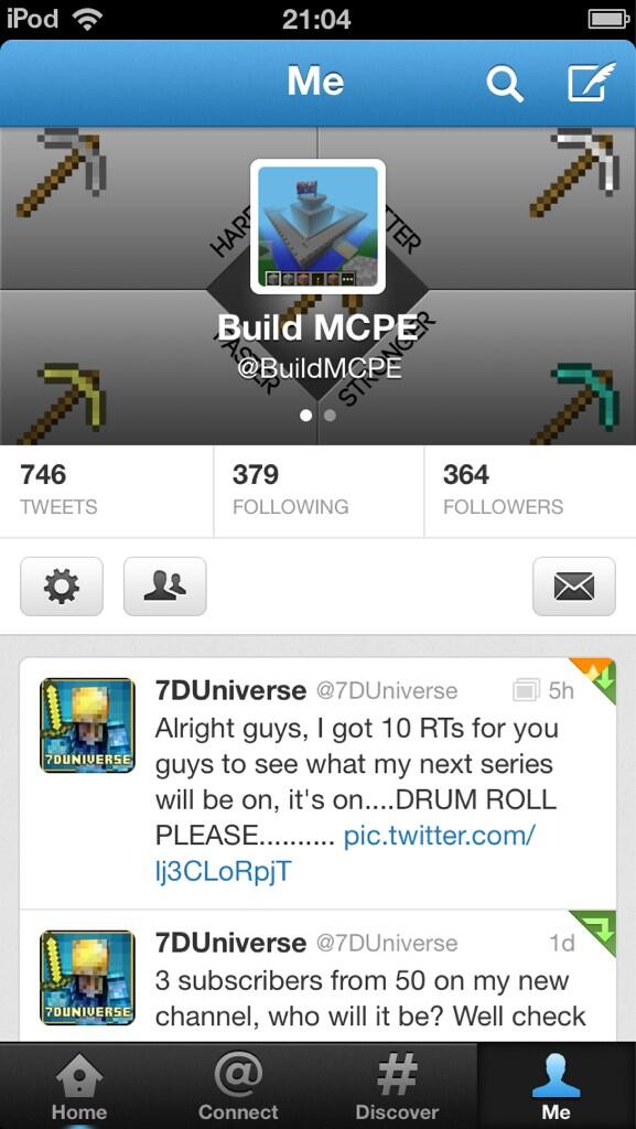 BuildMCPE's tweet image. Felt like re-making my profile :)