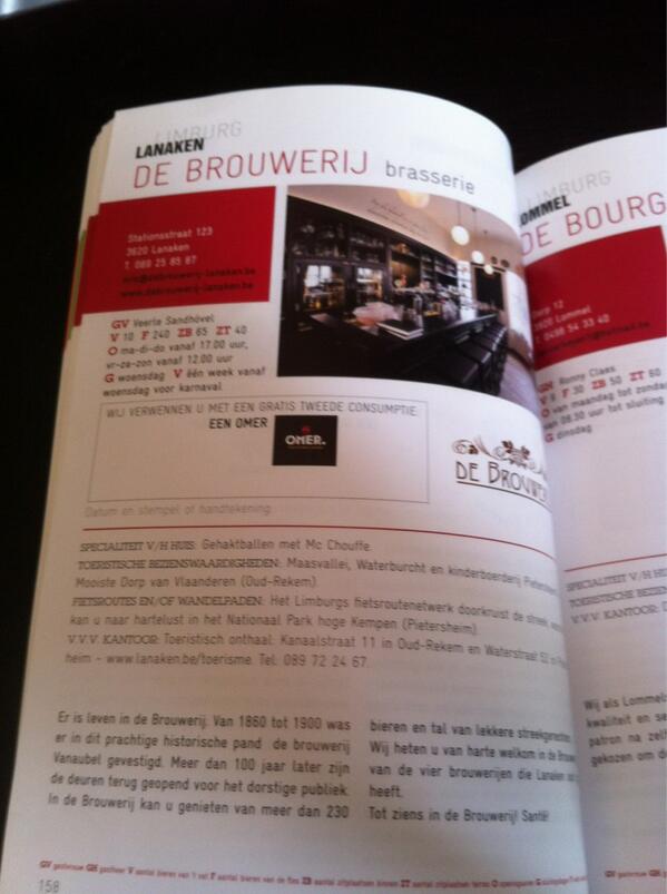 Ook De Brouwerij uit Lanaken staat in nieuwe boek "340 originele café's in Vlaanderen"#tipvaderdag