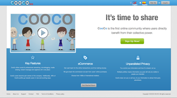 CooCo_Community's tweet photo. Our new homepage!  #startup #socialmedia http://t.co/exobxo290X