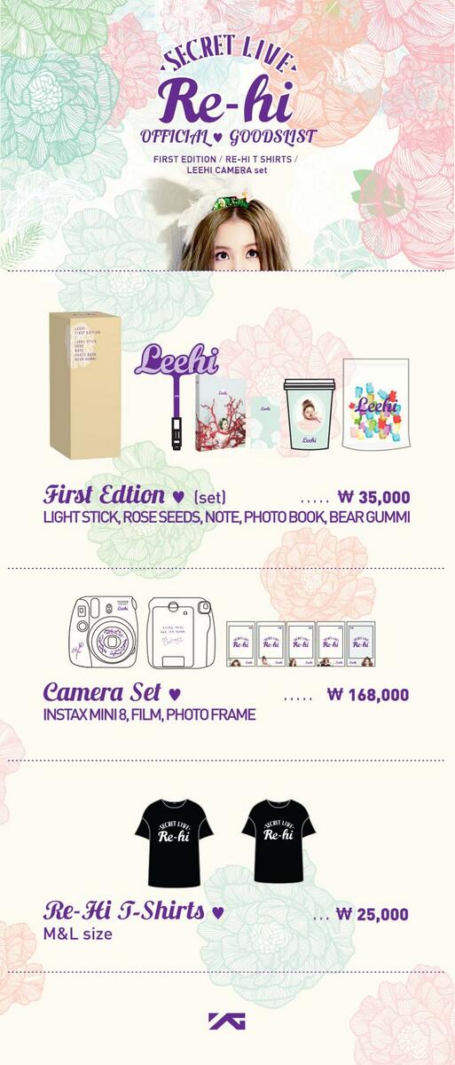 ygent_official's tweet photo. Introducing #LEEHI :Secret Live 'Re-hi' official goods! Available via http://t.co/TdjAJu9Tyf &amp; http://t.co/GsolZVSlqN http://t.co/csiN7g9znL