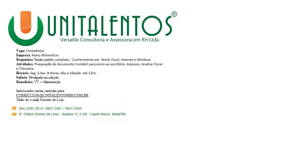 unitalentos's tweet photo. Vaga de Emprego http://t.co/gDkw3ckdzQ