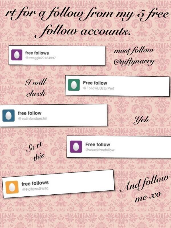 94Nina10's tweet photo. RT FOR A FOLLOW FROM MY 5 FREE FOLLOW ACCOUNTS MBF ME BC CLOSE TO GOAL I WILL FOLLOW EVERYONE WHO RTS AND FOLLOWS ME http://t.co/ZAdSfExSv4