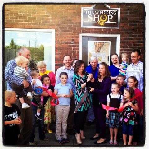 Ribbon cutting! #TheWeddingShop