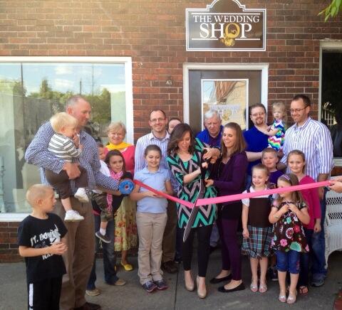 Ribbon cutting! #TheWeddingShop