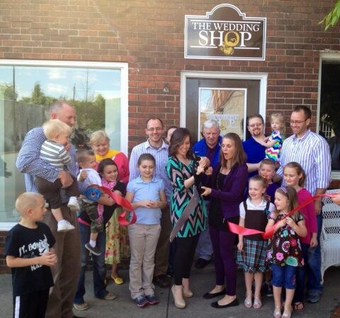 Ribbon cutting! #TheWeddingShop