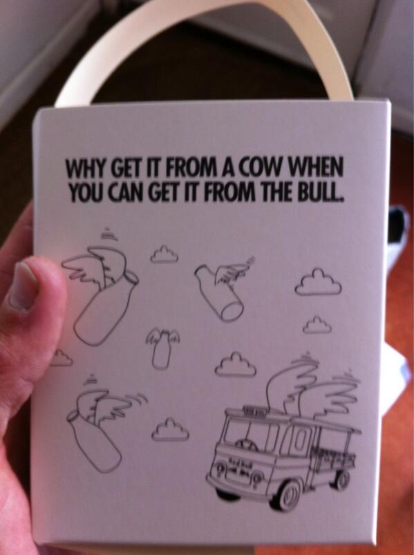 Looking forward to a delivery of bull milk tomorrow. Innovative but I'm worried about the taste. <a href="/RedSailingTeam/">Red Sailing Team</a>