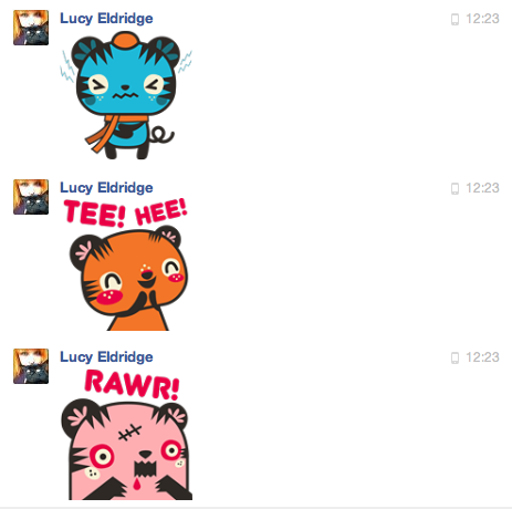 Sophie_Herkes's tweet image. I think @lucyelderflower has found today's source of entertainment... #FacebookStickers