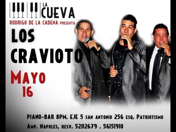 LosCravioto's tweet photo. Mañana en @LaCuevaBolero listos para tener una noche muy especial. http://t.co/yW2MJLIOvJ