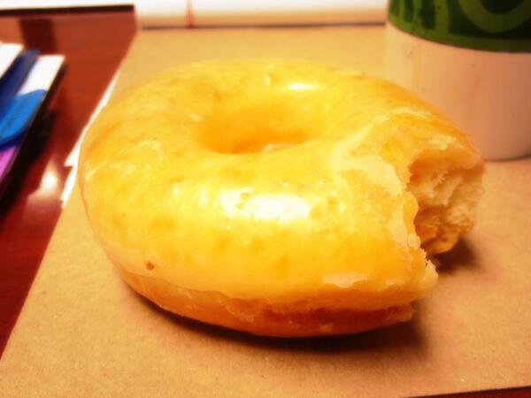 AmySudz's tweet photo. My first "spudnut" from Tasty's donuts in probably 7 years (since I worked there in college.) #delicious  #memories http://t.co/fnEEsVfWp4