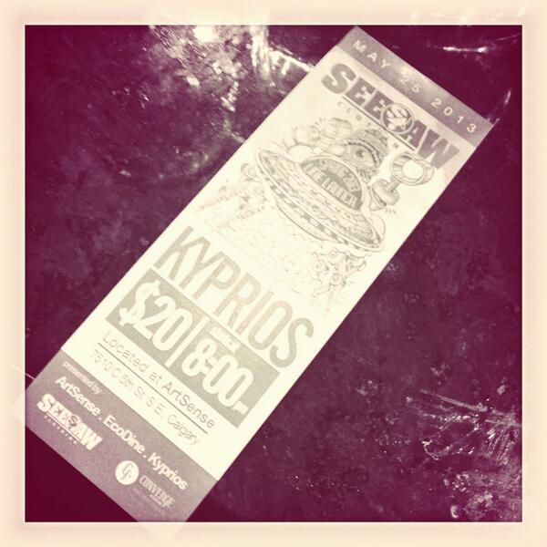 Yup! You can find us at <a href="/ArtSenseCanada/">ArtSense</a> #calgary <a href="/Kyprios12/">Kyp Dynamite</a> #seesaw #yyc #concert