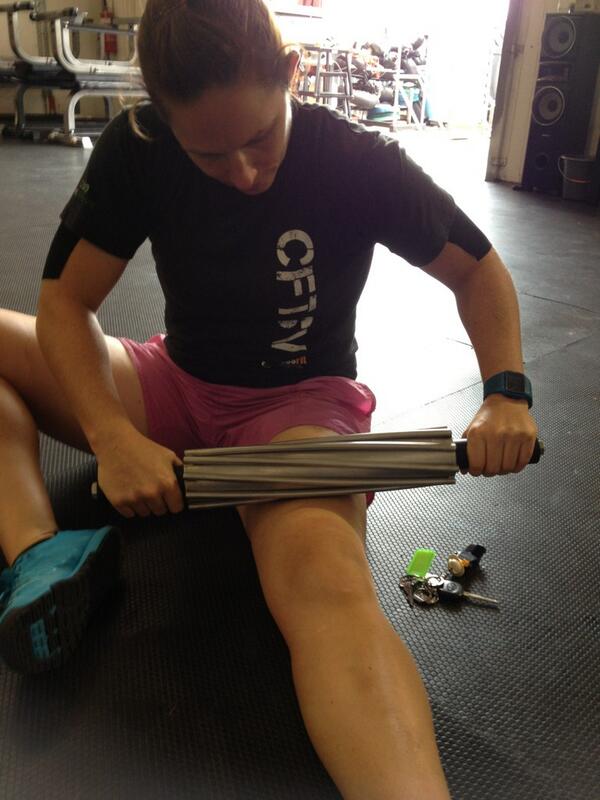 OatsSteve's tweet photo. @Stricko13 the new Hendo roller is waiting. @wadeo_21 #painface #mwod #superfriend @mobilitywod http://t.co/6zU5YaMjET