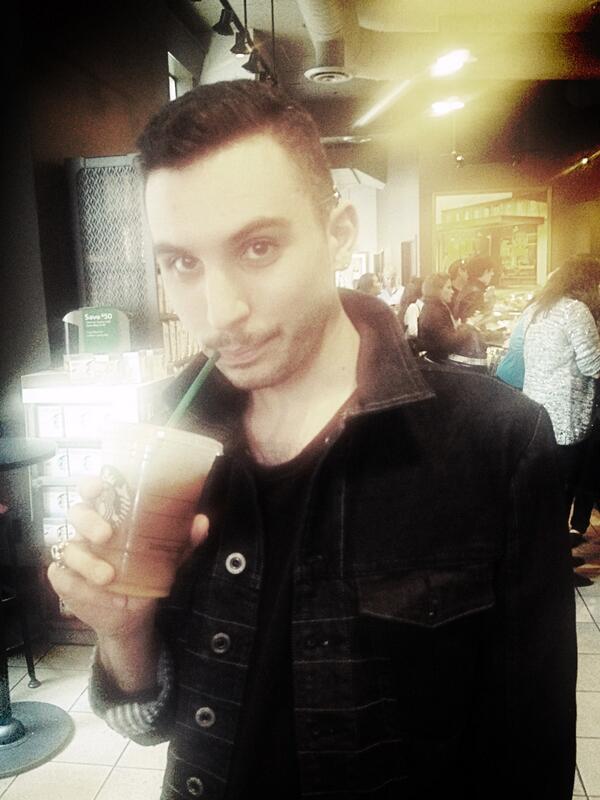 ZeroWasteDaniel's tweet photo. #CoffeeBreak from making skirts in my @ExpressLife denim designed by me! @starbucks @NBCFashionStar @ExpressErika http://t.co/cg846jceWd