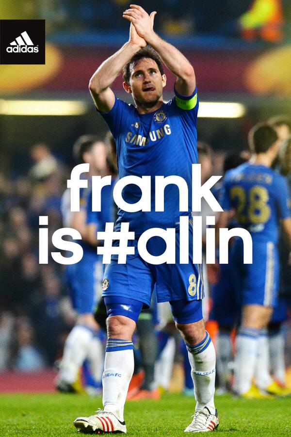 adidasUK's tweet photo. Captain Fantastic tonight.
  #SuperSuperFrankSuperSuperFrankSuperSuperFrankSuperFrankieLampard http://t.co/6ogbohyDSq