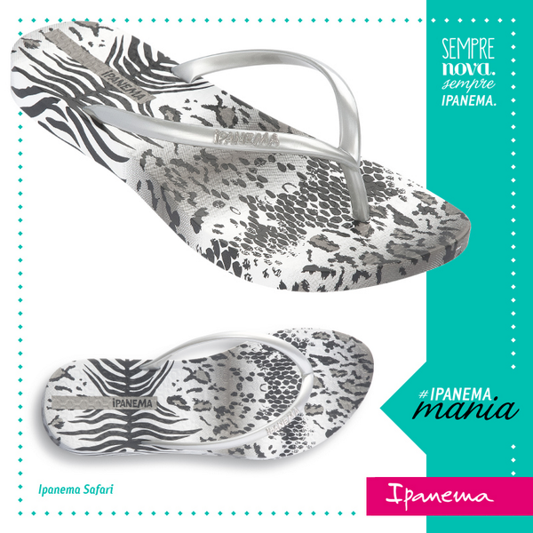 A Ipanema Safari com todo charme do animal print e o glamour da cor prata. bzz.ms/1ioT