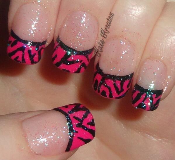 KateKreatez's tweet photo. French Mani Fun: Hot Pink Zebra Print French using my @SallyHansen #NailArt Pen! :) 
http://t.co/pY5M6oK41l http://t.co/4lGngPDRjH