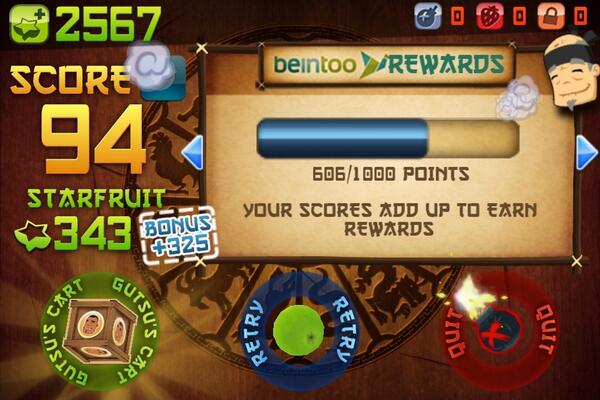 afortner1's tweet photo. I just sliced 94 fruit in Classic Mode on Fruit Ninja for iPhone! http://t.co/bq9LpeoOrp http://t.co/HIy42Y6os2